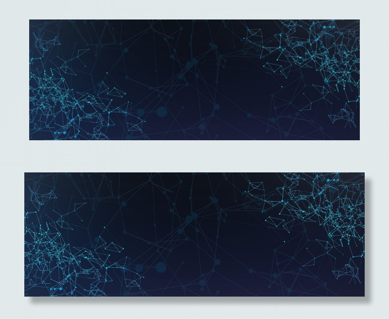 商务流动线条蓝色banner