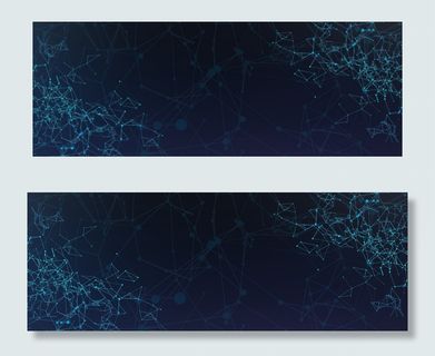 商务流动线条蓝色banner