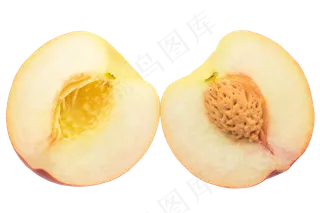 掰开水果桃子