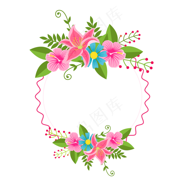 温馨清新花卉边框