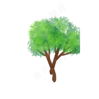 卡通绿色大树下载