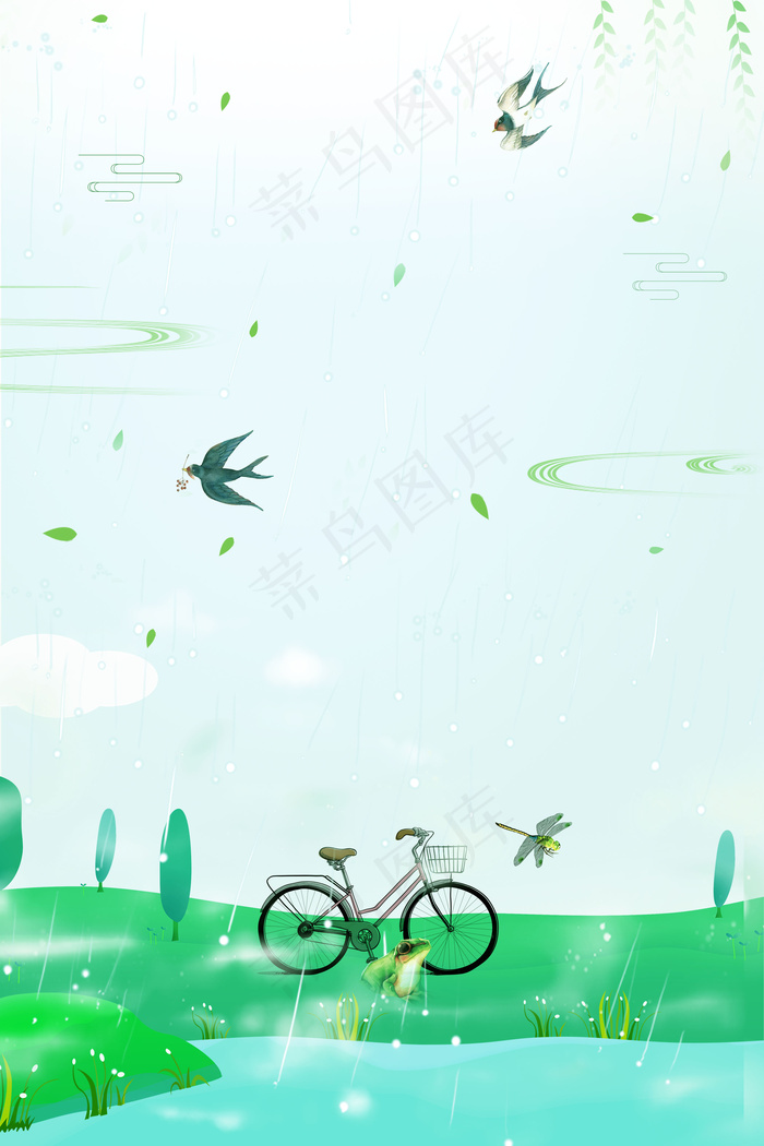 二十四节气惊蛰平面素材(3500*5250px 	      )psd模版下载