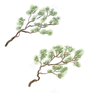 中国风水墨古风松鼠