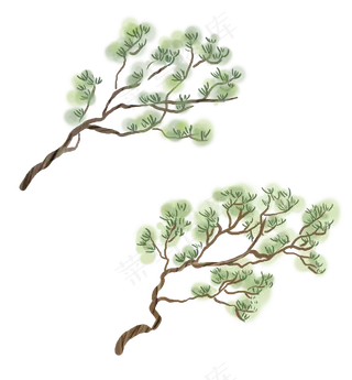 中国风水墨古风松鼠