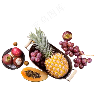 新鲜的水果果实免抠图