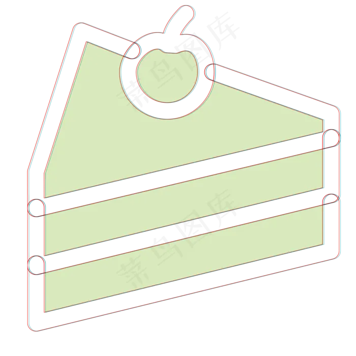 手绘水果蛋糕免抠图(2000X2000(DPI:300))psd模版下载