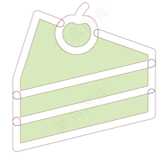 手绘水果蛋糕免抠图