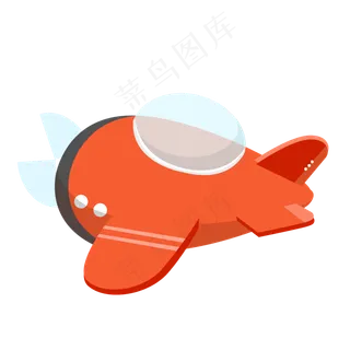 橙色小飞机icon,免抠元素