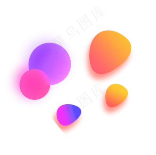 618狂欢节渐变流体炫彩装饰,免抠元素