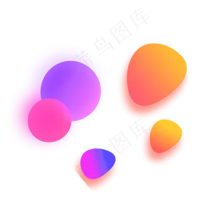 618狂欢节渐变流体炫彩装饰,免抠元素