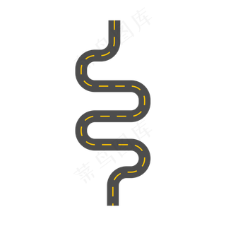 黑色柏油马路公路,免抠元素