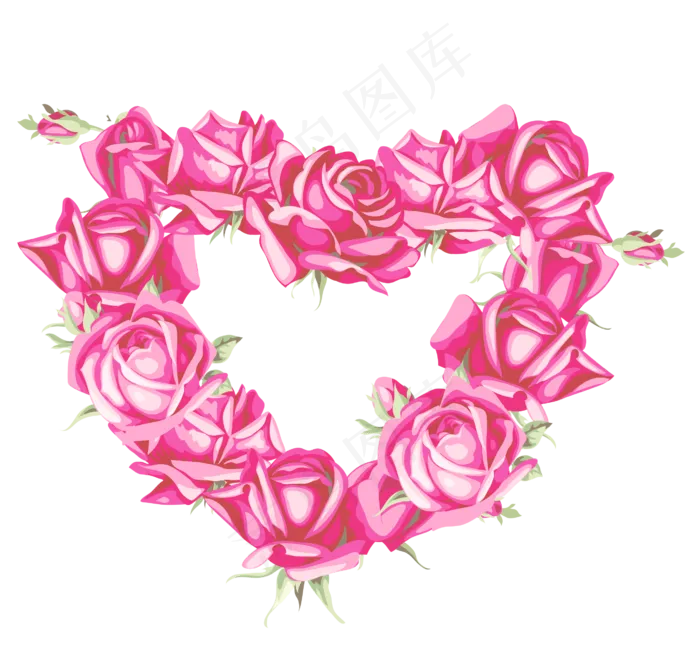 粉色玫瑰花png素材(2698X2516(DPI:300))psd模版下载