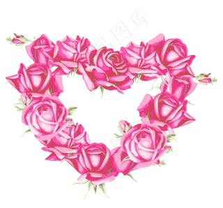 粉色玫瑰花png素材