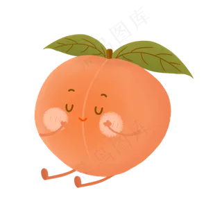 桃子水果零食食品矢量