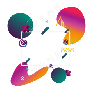 618电商圆形流体渐变标题免扣