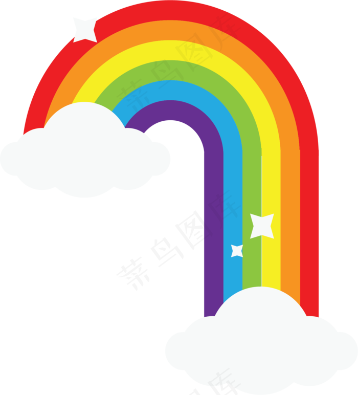 彩色条纹弯道彩虹,免抠元素