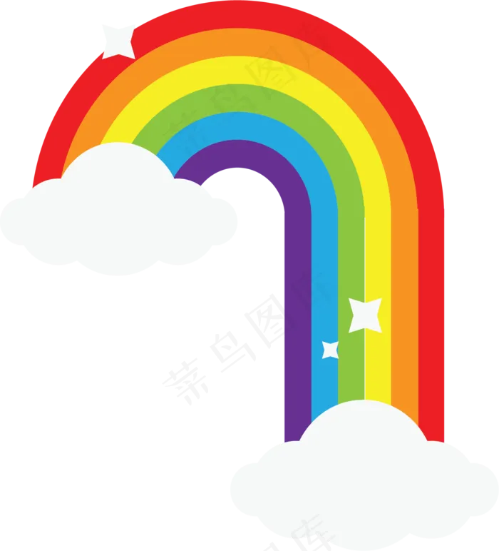 彩色条纹弯道彩虹,免抠元素ai矢量模版下载