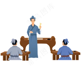 古风学堂学习读书场景