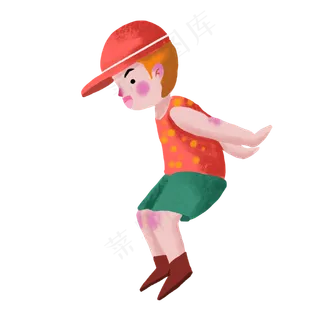 儿童节手绘可爱娃娃