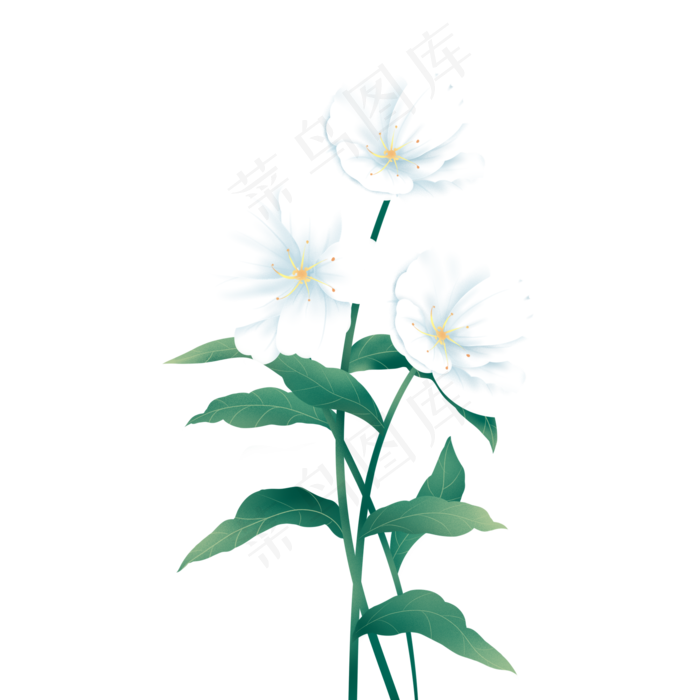 白色丹凤花免扣(2000X2000(DPI:96))psd模版下载