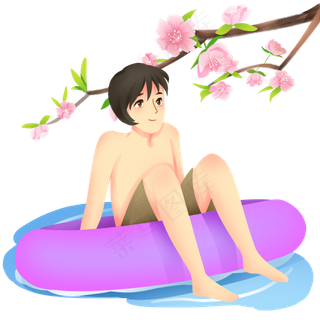 大暑游泳圈节气