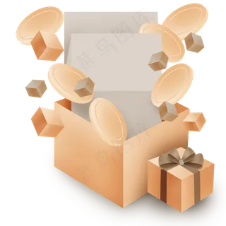 感谢信和礼物盒,免抠元素