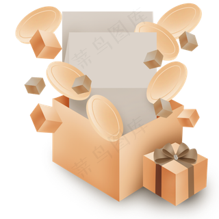 感谢信和礼物盒,免抠元素