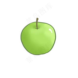 手绘青苹果PNG