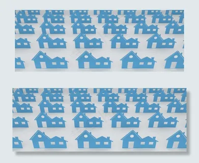 金融商业金融理财房产剪纸风