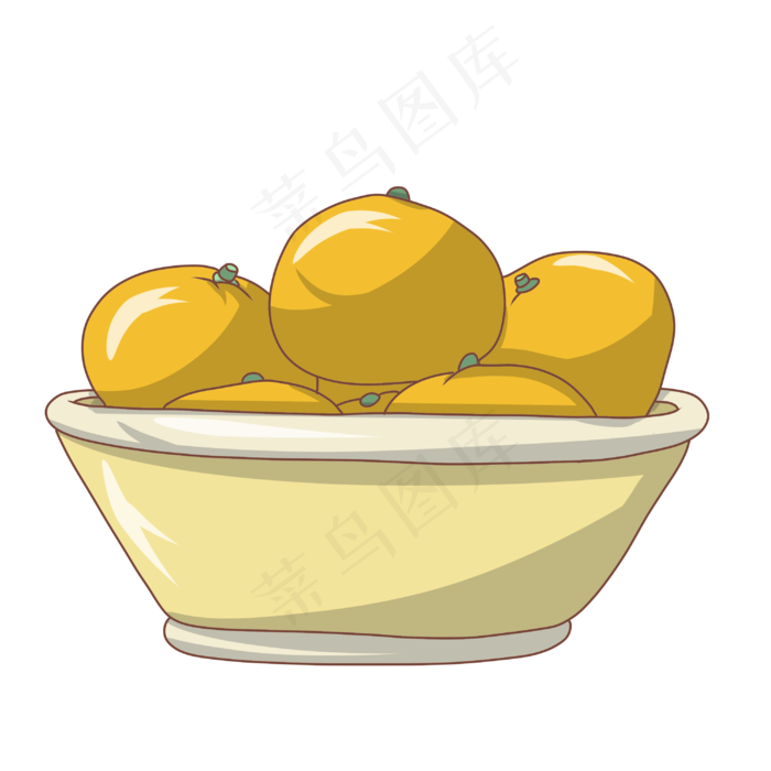 手绘水果橙子插画