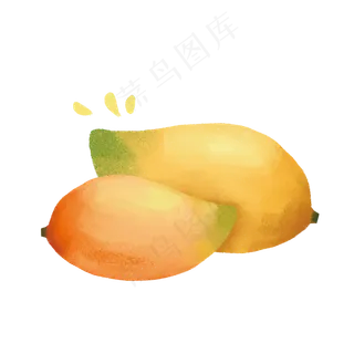 水果黄色芒果小清新手绘风格平面,免抠元素 水果黄色芒果小清新手绘风格平面,免抠元素