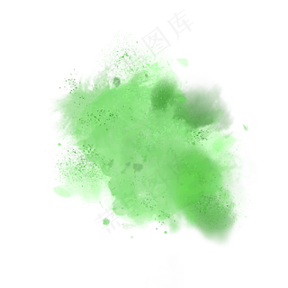绿色墨迹矢量素材图