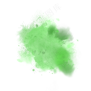 绿色墨迹矢量素材图
