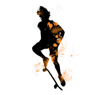 开学季滑板社团招新剪影,免抠元素