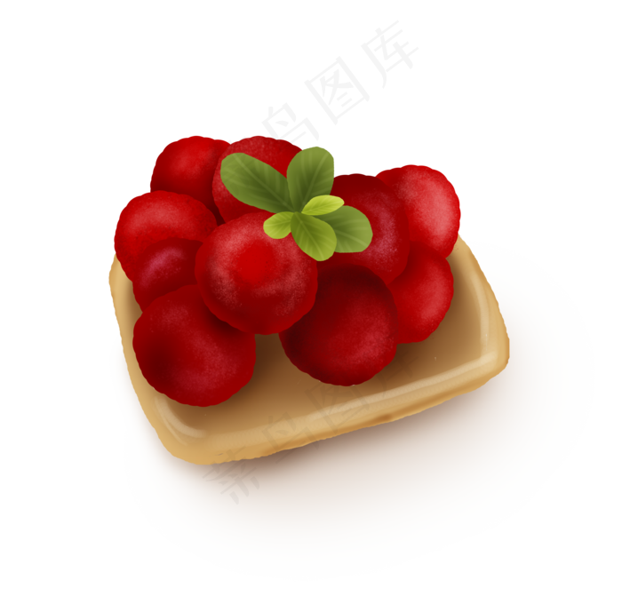 手绘夏季水果杨梅(3508X3452(DPI:300))psd模版下载