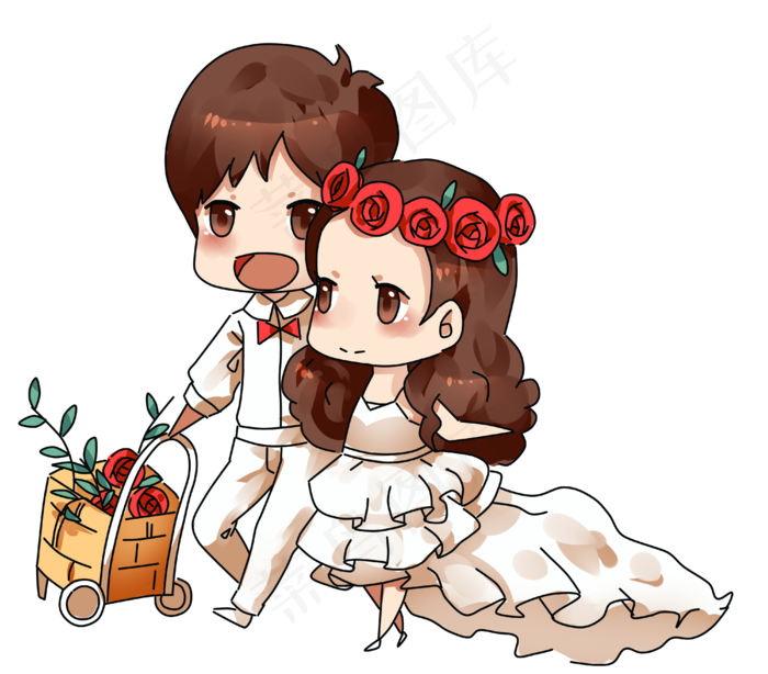 婚礼婚礼季结婚卡通(4000X3507(DPI:300))psd模版下载