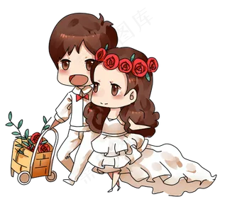 婚礼婚礼季结婚卡通
