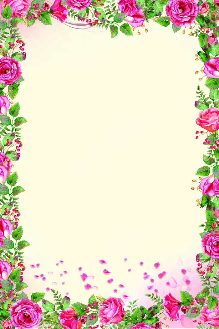 简约花边边框背景