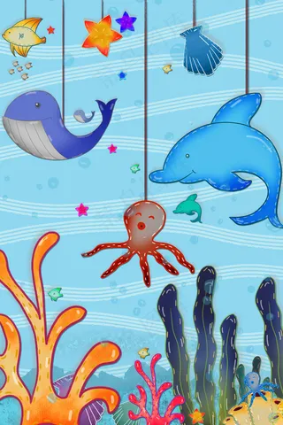 海洋生物的平面图