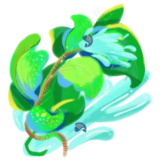 春天植物植树节立春源泉绿色PN