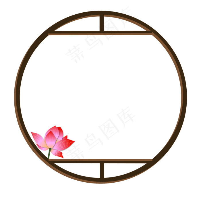 棕色圆形边框(500X500)ai矢量模版下载