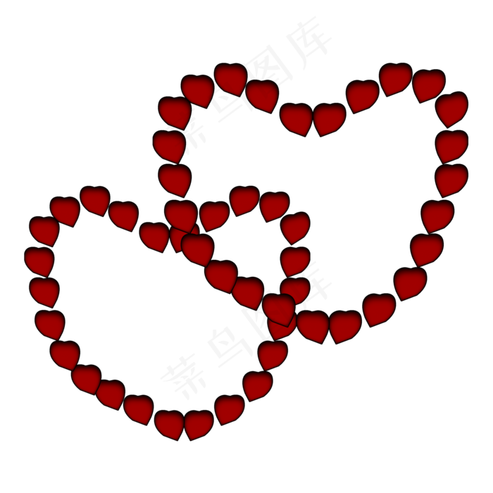 爱心形状玫瑰花瓣