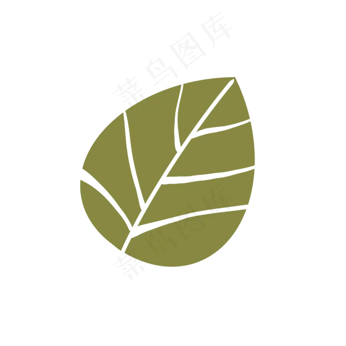 绿色树叶免抠PNG元素(2953X2952(DPI:300))psd模版下载