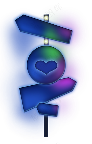 彩虹光感发光文字