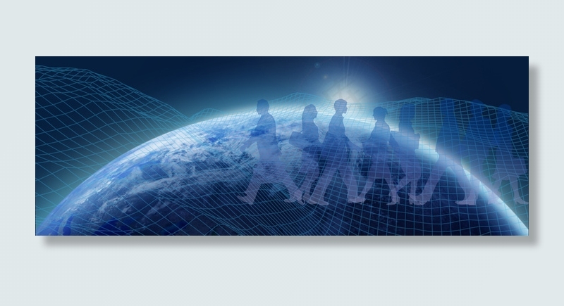 地球日出商务海报背景