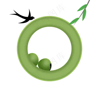 清明节圆形标题边框