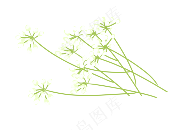 手绘小清新美丽花朵装饰,免抠元素(1350X972(DPI:300))psd模版下载
