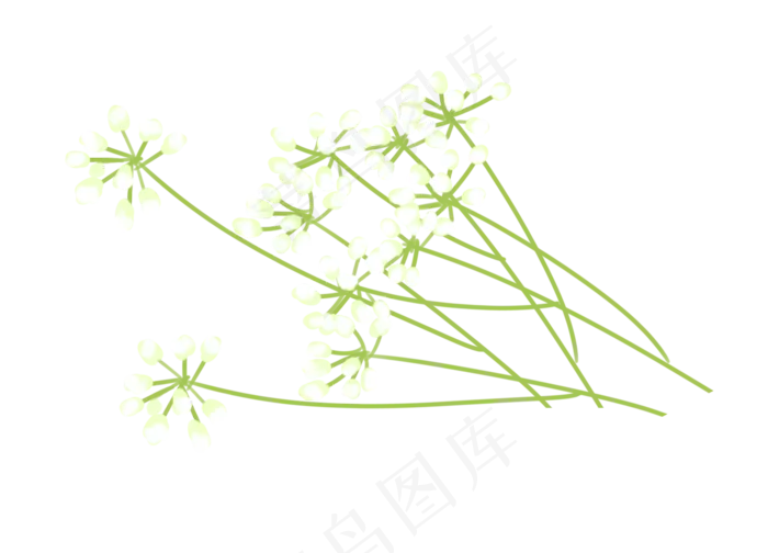 手绘小清新美丽花朵装饰,免抠元素(1350X972(DPI:300))psd模版下载
