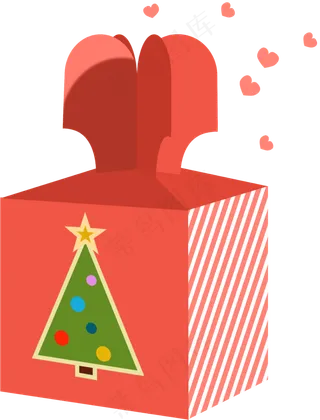 圣诞快乐平安果礼物,免抠元素