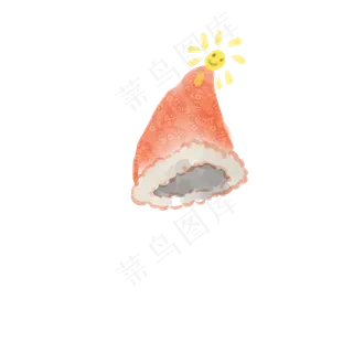 红色小太阳儿童帽